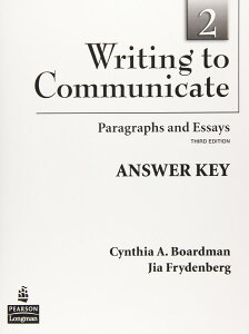 Writing to Communicate 3rd Edition Level 2 Answer Key ^ sA\EWp(JPT)