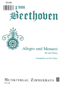 �y�� IEFL596 �A�� �A���O���ƃ��k�G�b�g�i�x�[�g�[���F���j (�t���[�g�j�d�t)�yAllegro and Menuet�z �^ �~���[�W�b�N�G�C�g