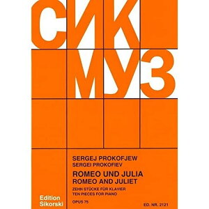 �y�� �A�� 10�̏��i �i�u�����I�ƃW�����G�b�g Op�D 75�v���j �iPiano�j 10 Pieces from Romeo and Juliet Op. �^ (��)�e�[�k����