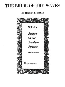 �y�� �A�� �g�����y�b�g�\�� �g�̉ԉ� �iTrumpet �� Piano�j Bride of the Waves /Herbert L. Clarke �^ (��)�e�[�k����