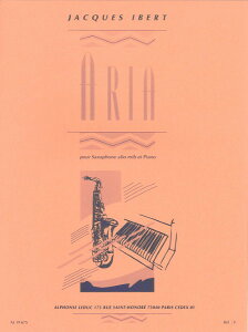 y A AgTbNX\ AA iAlto Saxophone  Pianoj Aria /Jacques Ibert ^ ()e[k