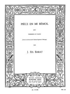 �y�� �A�� �g�����{�[���\�� ���i �σz�� �iTrombone �� Piano�j Piece en Mi bemol /Jacques Ed. Barat �^ (��)�e�[�k����