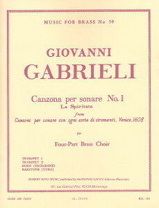 �y�� �A�� ���ǃA���T���u�� �J���c�H�[�i�E�y���E�\�i�[�� ��1�� �iBrass Quartet�j Canzona per Sonare No. 1 �^ (��)�e�[�k����