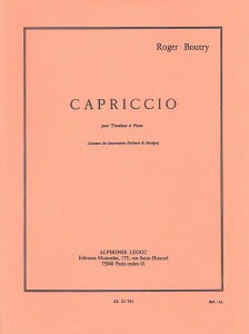 楽譜 輸入 トロンボーンソロ 奇想曲 (Trombone & Piano) Capriccio /Roger Boutry / (株)テーヌ商会
