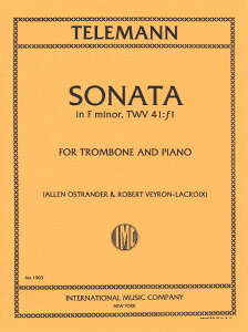 y A g{[\ g{[E\i^ wZ Sonata in f minor TWV41:f1 (Trombone & Piano) /Geo ^ ()e[k