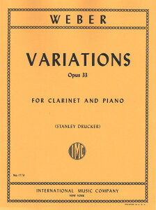 y A Nlbg\ ϑt OpD 33 iClarinet  Pianoj Variations in Bb Major Opus 33 /Carl Mari ^ ()e[k