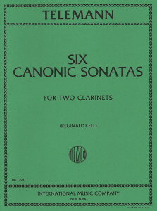 y A NlbgATu 6̃Jm\i^ 6 Canonic Sonatas (Clarinet Duet) /Georg Philipp T ^ ()e[k