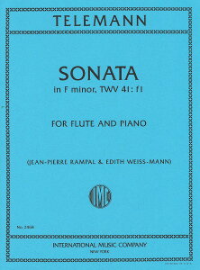 �y�� �A�� �t���[�g�\�� �\�i�^ �w�Z�� TWV41�|f1 �iFlute �� Piano�j Sonata in F minor /Georg Philipp Telema �^ (��)�e�[�k����