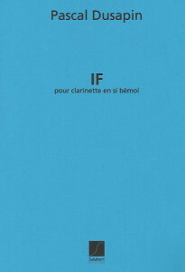 y A Nlbg\ Ct iClarinet in Bb Soloj If (Clarinet Solo) /Pascal Dusapin ^ ()e[k