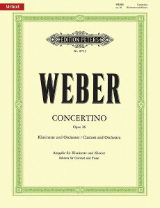 �y�� �A�� �N�����l�b�g�\�� �N�����l�b�g�����t�� �σz���� Op�D 26 �iClarinet �� Piano�j Concertino in Eb M �^ (��)�e�[�k����