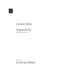 y A AgTbNX\ ZNGc@ IX Sequenza IXb (Solo Alto Saxophone) /Luciano Berio ^ ()e[k