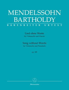 y A `F\  OpD 109 Song without Words Op. 109 (Cello & Piano) /Felix Mendelssohn Bartho ^ ()e[k