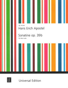 �y�� �A�� �z�����\�� �\�i�`�l Op�D 39b �iHorn in F Solo�j Sonatine Op. 39b /Hans Erich Apostel �^ (��)�e�[�k����