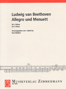 �y�� �A�� �t���[�g�A���T���u�� �A���O���ƃ��k�G�b�g �i�X�R�Ax2�j Allegro and Menuet (Flute Duet) /Ludwig �^ (��)�e�[�k����