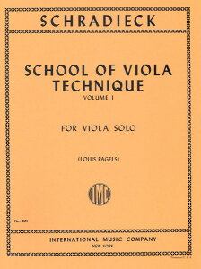 �y�� �A�� �r�I�� ���B�I���Z�@�̋��� ��1�� School of Viola Technique Volume 1 /Henry Schradieck �^ (��)�e�[�k����