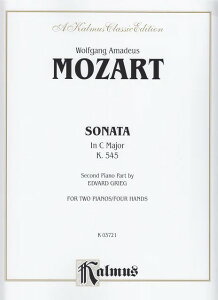 �y�� �A�� 2��f���I �\�i�^ �n���� K.545 (�O���[�O�ɂ��2��4��ҋ�) Sonata in C Major K.545 (2P4H)�^���[ �^ ALFRED �A���t���b�h(P)