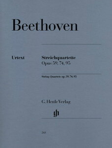 �y�� �A�� ���y�l�d�t ���y�l�d�t�ȏW ��i59�A��i74�A��i95 String Quartets op.59 op.74 op.95�^�x�[�g�[ �^ HENLE �w�������T��(P)