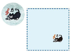 風水にゃんこハンカチ あお(仕事運・勉強運) / のあぷらす