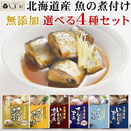 「 北海道産 無添加 魚の煮付け 6種から 選べる 4個 セット 」 税別 1000円ポッキリ 送料無料 兼由 レト…