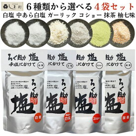 ＼クーポンで最大7%OFF／ろく助 塩 6種類から選べる4袋セット | 東洋食品 塩 ソルト ろく助の塩 メール便 送料無料