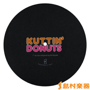 Dr.SUZUKI Kuttin�f Donuts 7' Slipmat Black 7�C���`�p�X���b�v�}�b�g �h�N�^�[��� DSS-7KUT-BK
