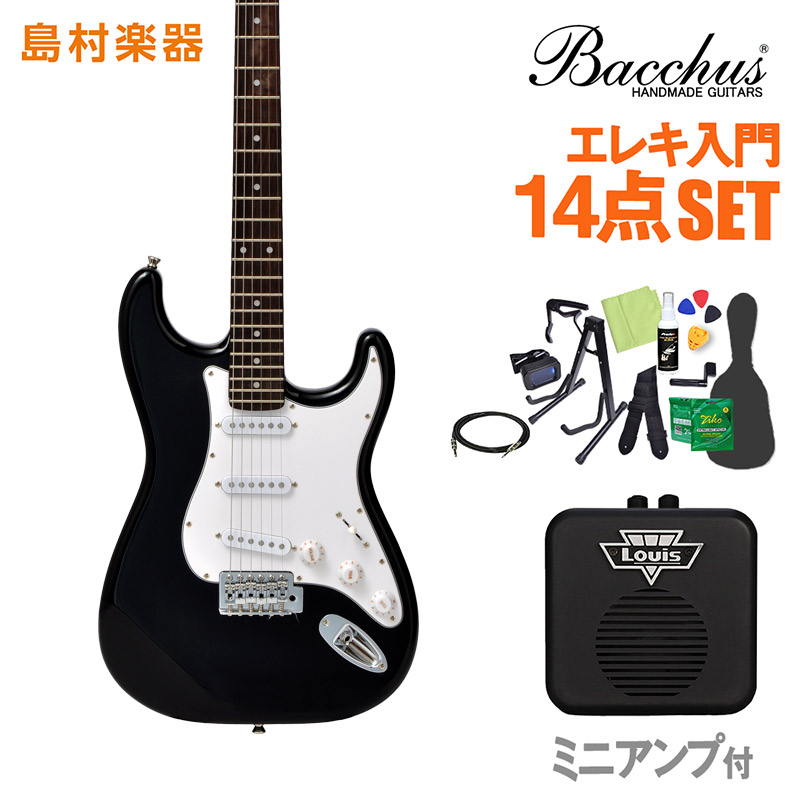 【楽天市場】Bacchus BST-1R BLK エレキギター 初心者14点セット 