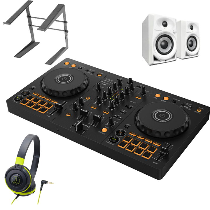 楽天市場】【DDJ-400後継機種】 Pioneer DJ DDJ-FLX4 + DM-40D-W 