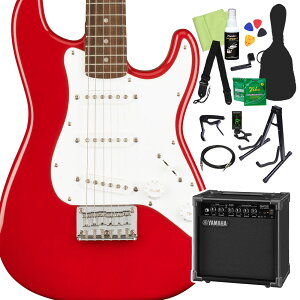 Squier by Fender Mini Stratocaster �G���L�M�^�[���S��14�_�Z�b�g �y���}�n�A���v�t���z �X�g���g�L���X�^�[ �~�j�T�C�Y �X�N���C���[ / �X�N���C�A �y���S�҃Z�b�g�z