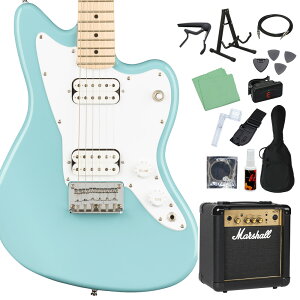 Squier by Fender Mini Jazzmaster HH GLM^[S14_Zbg y}[VAvtz WY}X^[ ~jTCY XNC[ / XNCA yS҃Zbgz