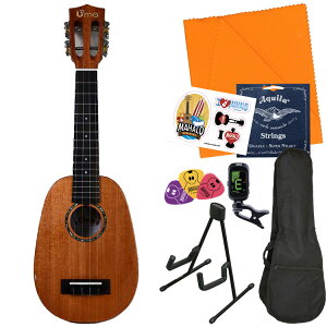 Uma Ukulele UK-20SSP ウクレレ初心者セット スタンド付き入門8点セット パイナップル型ソプラノウクレレ ウーマウクレレ