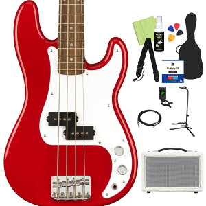 Squier by Fender Mini Precision Bass x[X S12_Zbg yyňԔĂx[XAvtz vVWx[X ~jTCY XNC[ / XNCA yS҃Zbgz