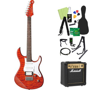YAMAHA PACIFICA212VQM エレキギター 初心者14点セット 【マーシャルアンプ付き】 ヤマハ パシフィカ 【初心者セット】
