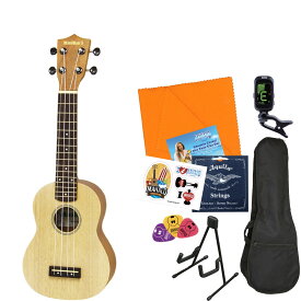 【選べる14カラー！】 Maika’i MKU-1 ウクレレ初心者セット スタンド付き入門8点セット ソプラノウクレレ ギアペグ仕様 マイカイ Maikai アリア ARIA MKU1