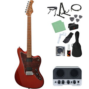 Bacchus BJM-3-RSM/M エレキギター初心者14点セット【Bluetooth搭載ミニアンプ付き】 バッカス 【初心者セット】