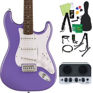 Squier by Fender SONIC STRATOCASTER �G���L�M�^�[���S��14�_�Z�b�g�yBluetooth���ڃ~�j�A���v�t���z �X�g���g�L���X�^�[ �X�N���C���[ / �X�N���C�A �\�j�b�N �y���S�҃Z�b�g�z