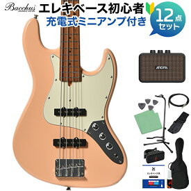 Bacchus WJB-1DX RSM/M 選べるアンプ初心者セット エレキベース ジャズベースタイプ ユニバースシリーズ バッカス
