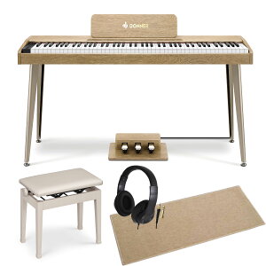 Donner DDP-60 Natural�^Gray �d�q�s�A�m�@�Z�~�E�F�C�g 88���� �I�ׂ�Z�b�g�E�P�i �X�^�C���b�V���f�U�C�� �h�i�[ �y���r���[�Ŋy���v���[���g�z
