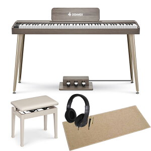Donner DDP-60 電子ピアノ スタイリッシュデザイン Natural/Gray セミウェイト鍵盤 ドナー 【レビューで楽譜プレゼント】