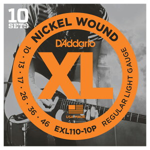 D'Addario EXL110/10P 10-46 ���M�����[���C�g 10�Z�b�g �_�_���I �G���L�M�^�[�� 10�p�b�N