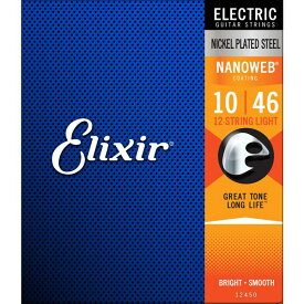 Elixir NANOWEB 10-46 12STRING ライト ＃12450 エリクサー エレキギター弦（12弦用）