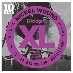 D'Addario EXL120/10P 09-42 X[p[Cg 10Zbg __I GLM^[ 10pbN