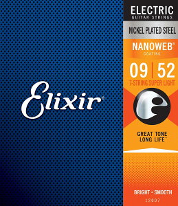 Elixir NANOWEB 09-52 7-String X[p[Cg 12007 GNT[ 7GLM^[
