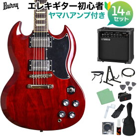 Burny SRSG55 Cherry 初心者14点セット 【ヤマハアンプ付き】 SG エレキギター バーニー 【WEBSHOP限定】