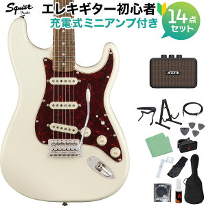 Squier by Fender Classic Vibe '70s Stratocaster, Olympic White S14_Zbg y~jAvtz GLM^[ XggLX^[ yXNC[ / XNCAz yS҃Zbgz