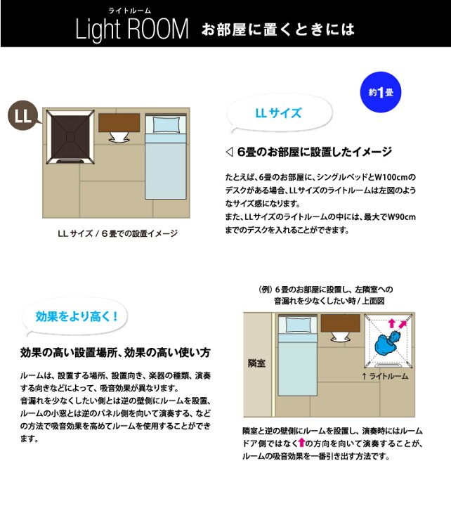 楽天市場】infistDesign ライトルーム LLサイズ 簡易吸音ルーム 遮音 