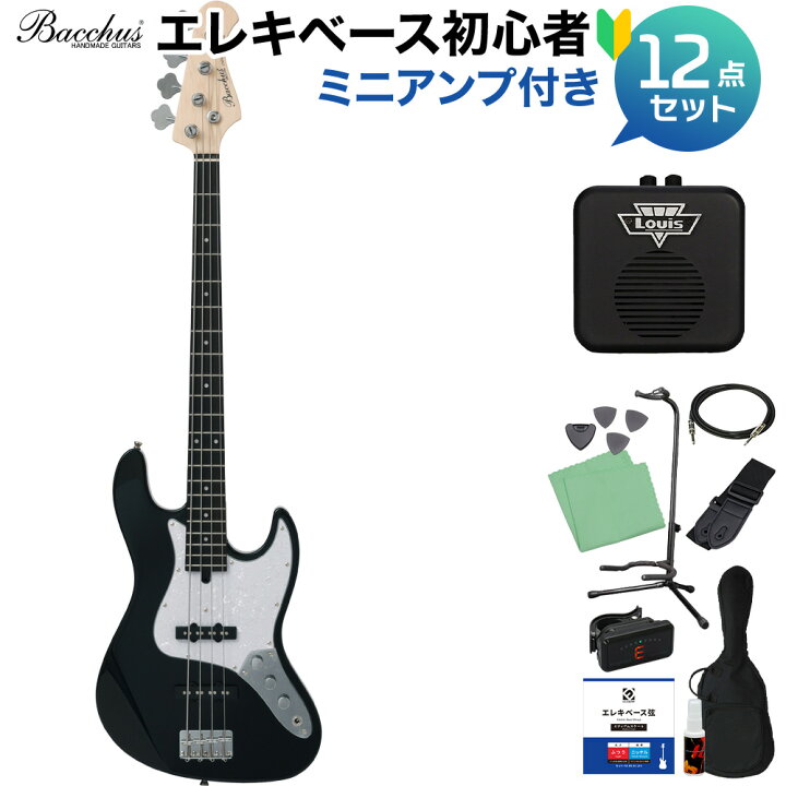 楽天市場】Bacchus WJB-360R BLK ベース 初心者12点セット 