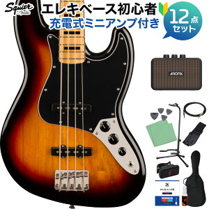 Squier by Fender Classic Vibe f70s Jazz Bass Maple Fingerboard 3-Color Sunburst x[X S12_Zbg y[d~jAvtz WYx[X XNC[ / XNCA yS҃Zbgz