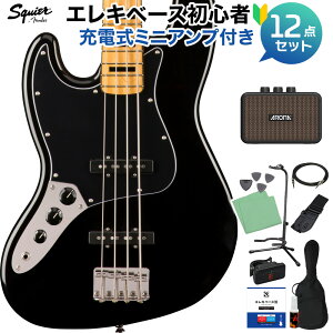 Squier by Fender Classic Vibe �f70s Jazz Bass Left-Handed Black �x�[�X ���S��12�_�Z�b�g �y�~�j�A���v�t�z �W���Y�x�[�X ���t�g�n���h �y�X�N���C���[ / �X�N���C�A�z �y���S�҃Z�b�g�z