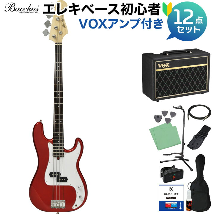 楽天市場】Bacchus BPB-1R CAR ベース 初心者12点セット 【VOXアンプ付 