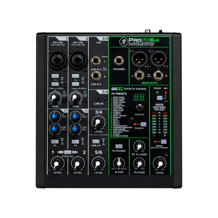 楽天市場】MACKIE ProFX6v3 I/O内蔵ミキサー マッキー : 島村楽器